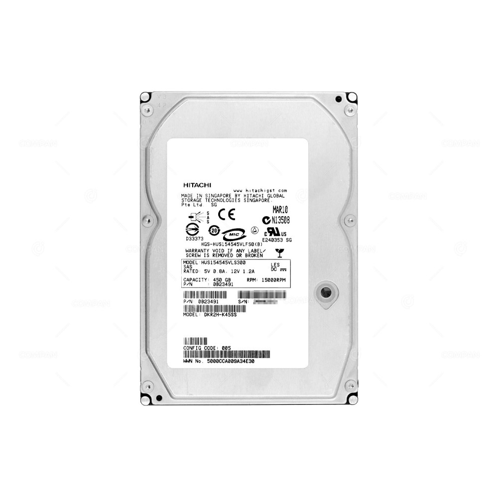 HUS154545VLS300  HITACHI HDD 450GB  15K  SAS 6G  3.5'' LFF  HOT-SWAP